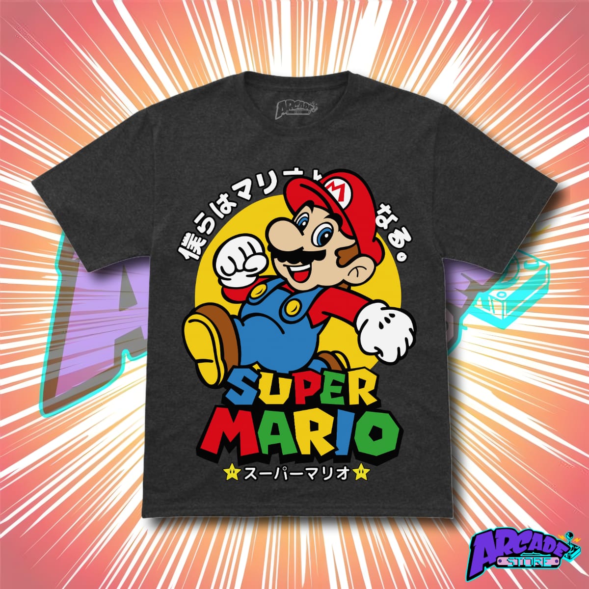 Playera Arcade Super Mario Bros