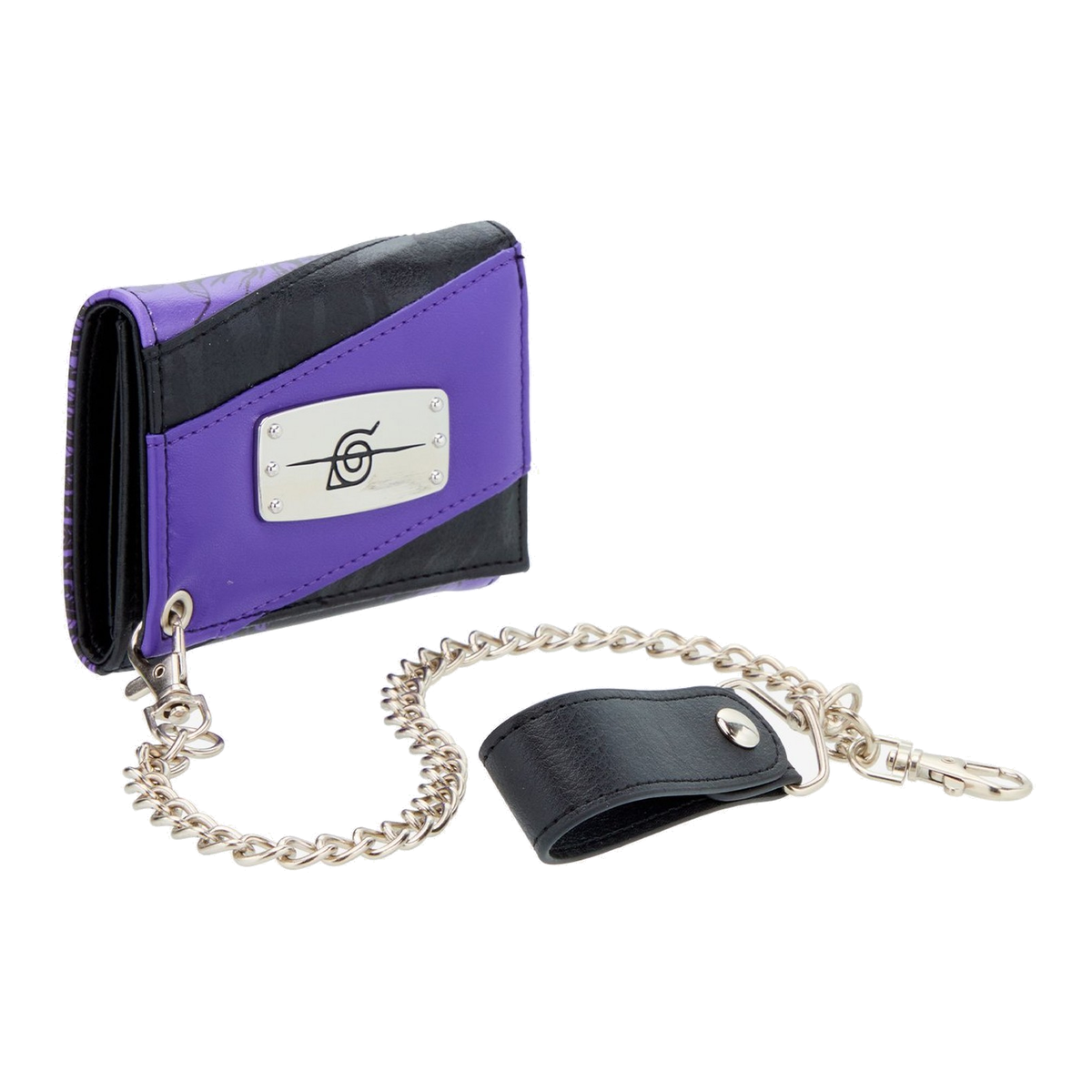 Cartera tríptica con cadena Aldea de la Hoja — Naruto Shippuden — vista 1