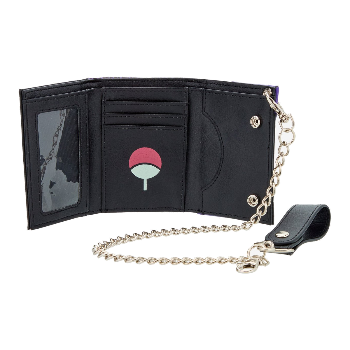 Cartera tríptica con cadena Aldea de la Hoja — Naruto Shippuden — vista 2