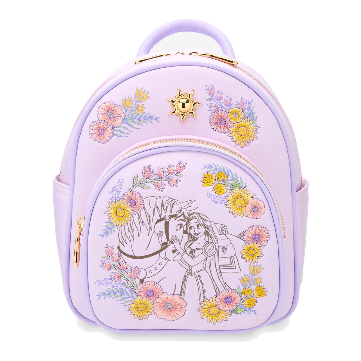 Mini mochila convertible floral Rapunzel y Maximus – Tangled — vista 1
