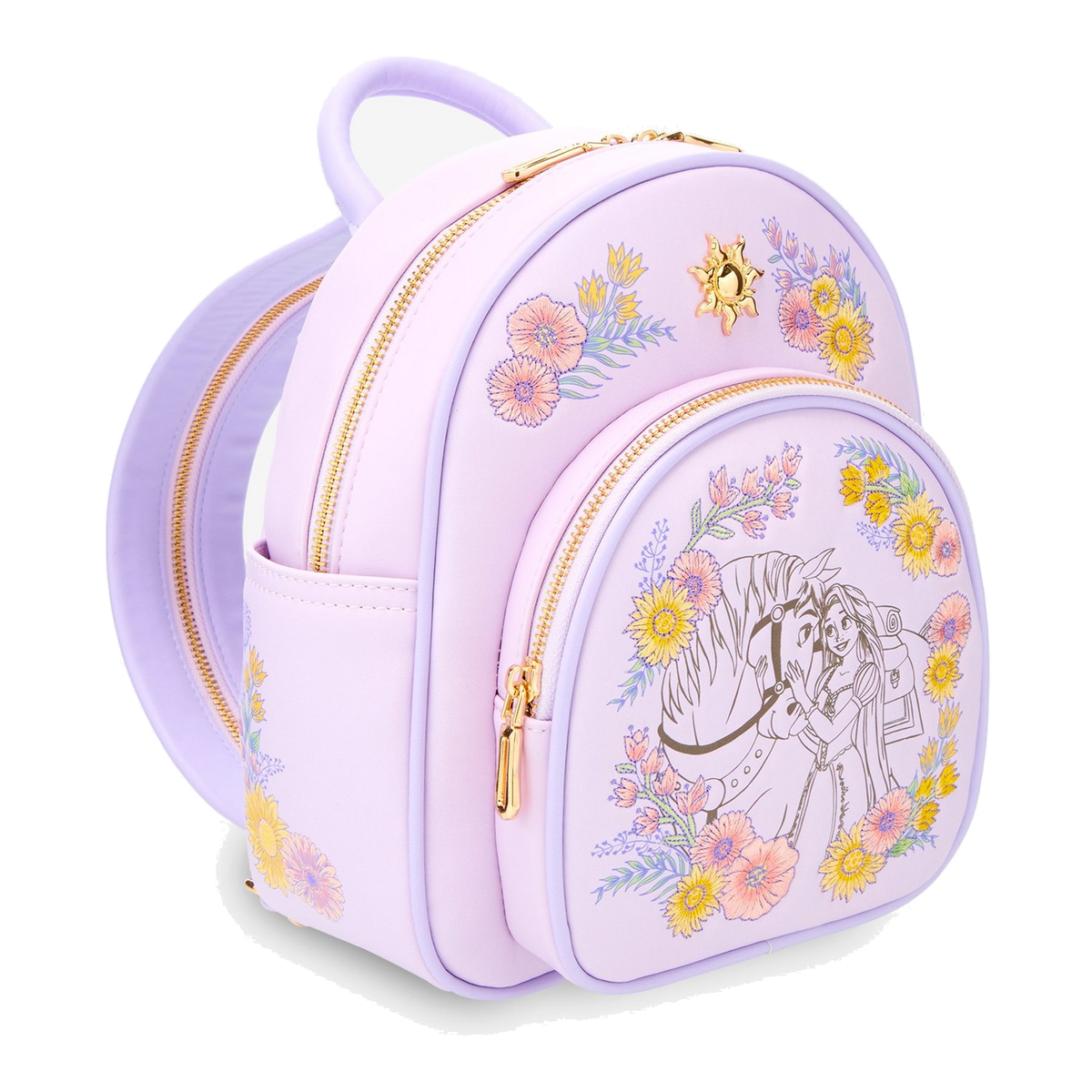 Mini mochila convertible floral Rapunzel y Maximus – Tangled — vista 2