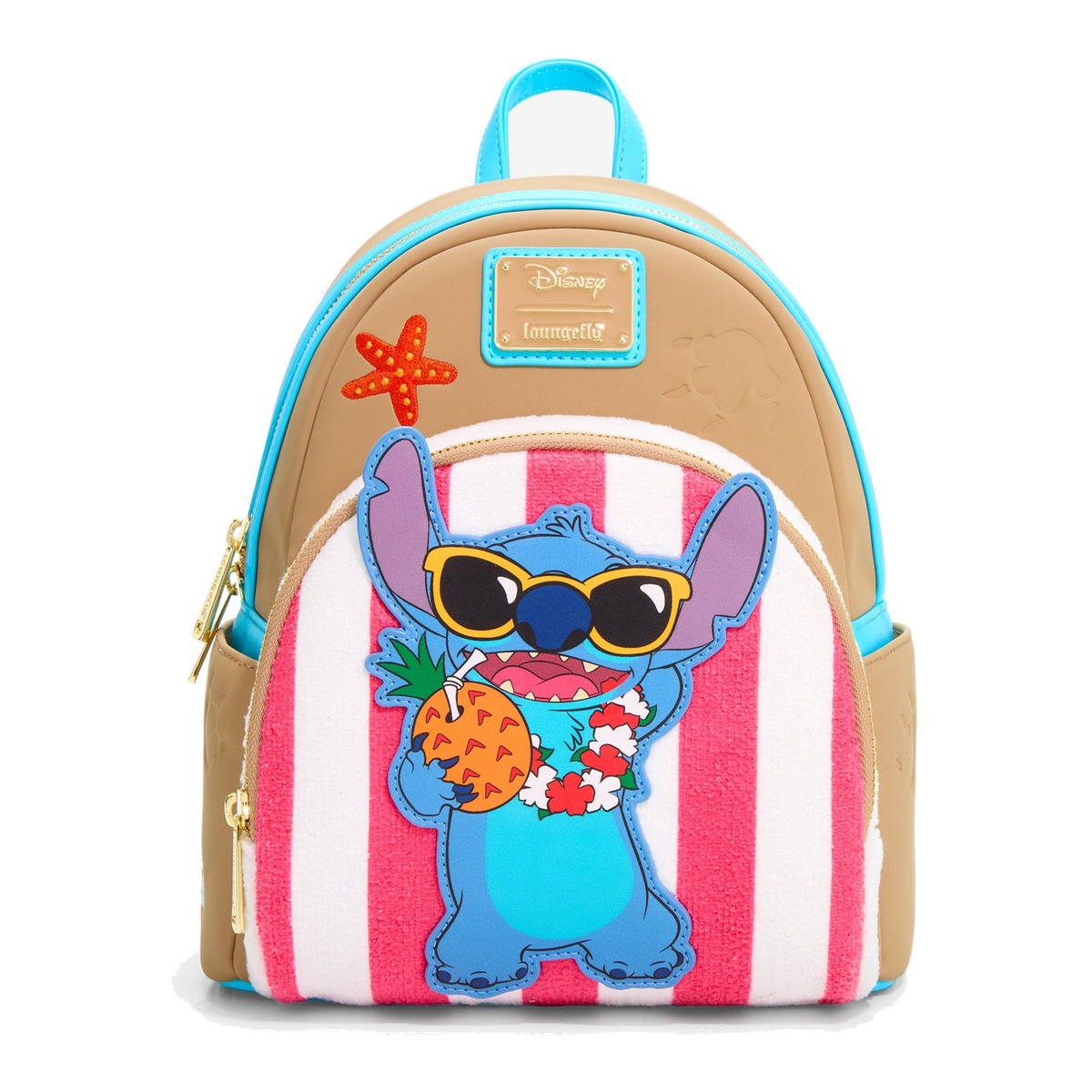 Mini mochila Toalla de Playa Stitch – Lilo & Stitch – vista sobre lienzo blanco 1200 × 1200