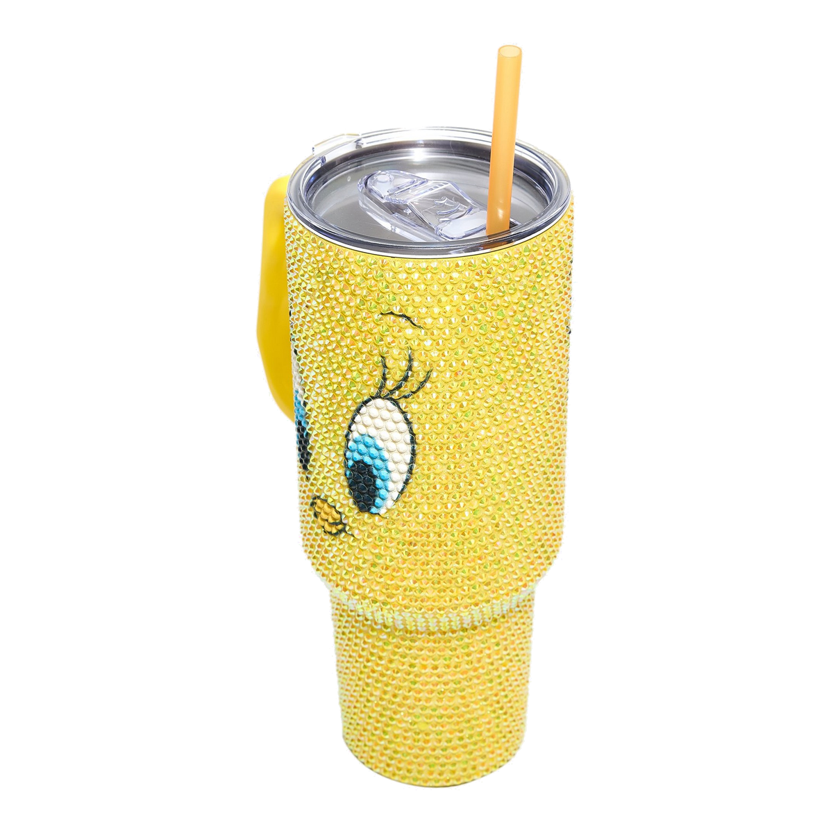 Vaso con pedrería, popote y asa Tweety – Looney Tunes — vista 3