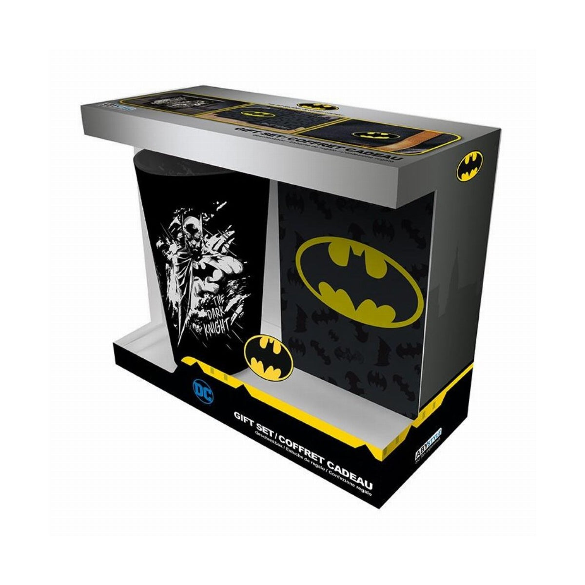 Set de regalo con vaso, libreta y pin – Batman
