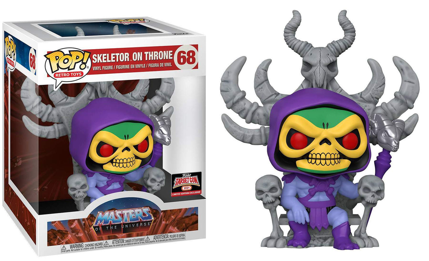 Funko Pop! Retro Toys Skeletor On Throne #68 Target Con 2021 Limited Edition