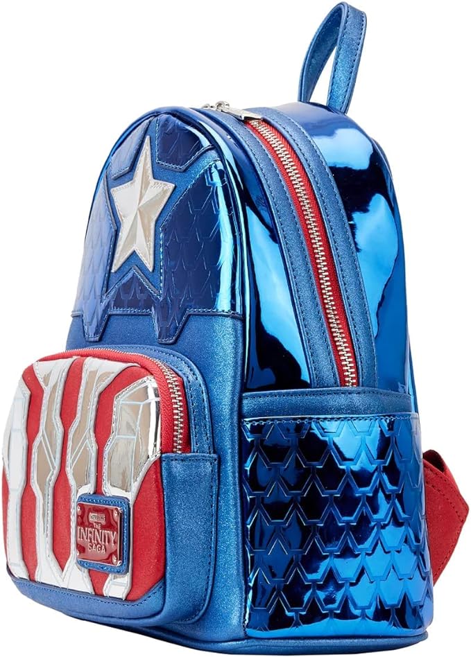Mini Mochila Metallic Captain America Loungefly