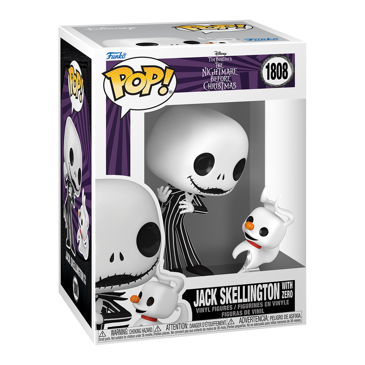 Funko Pop! & Buddy Jack Skellington con Zero #1808 – The Nightmare Before Christmas — vista 2