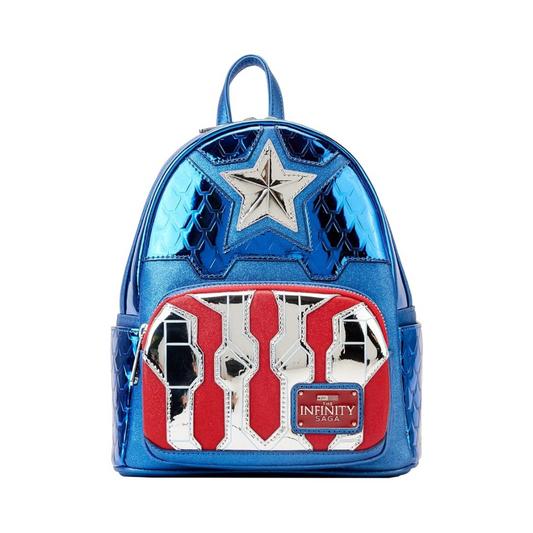 Mini Mochila Metallic Captain America Loungefly
