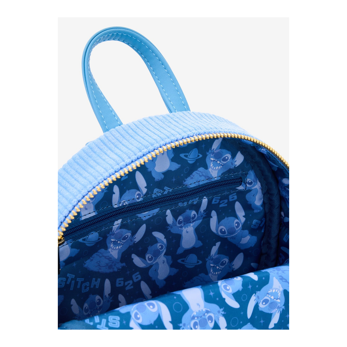 Mini mochila convertible de pana bordada Stitch – Lilo & Stitch — vista 4