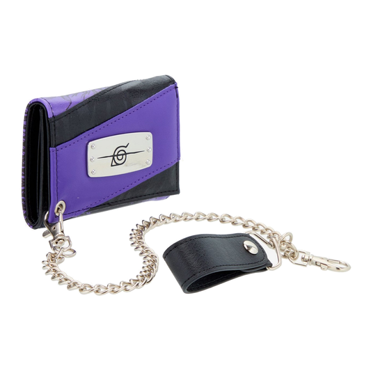 Cartera tríptica con cadena Aldea de la Hoja — Naruto Shippuden — vista 1