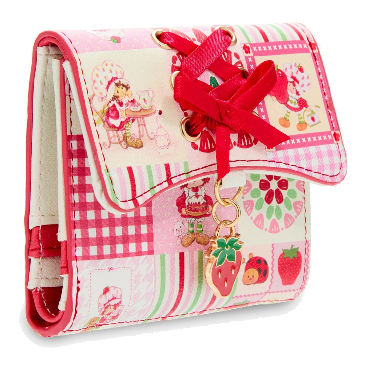 Cartera Patchwork – Strawberry Shortcake – vista sobre lienzo blanco 1200 × 1200