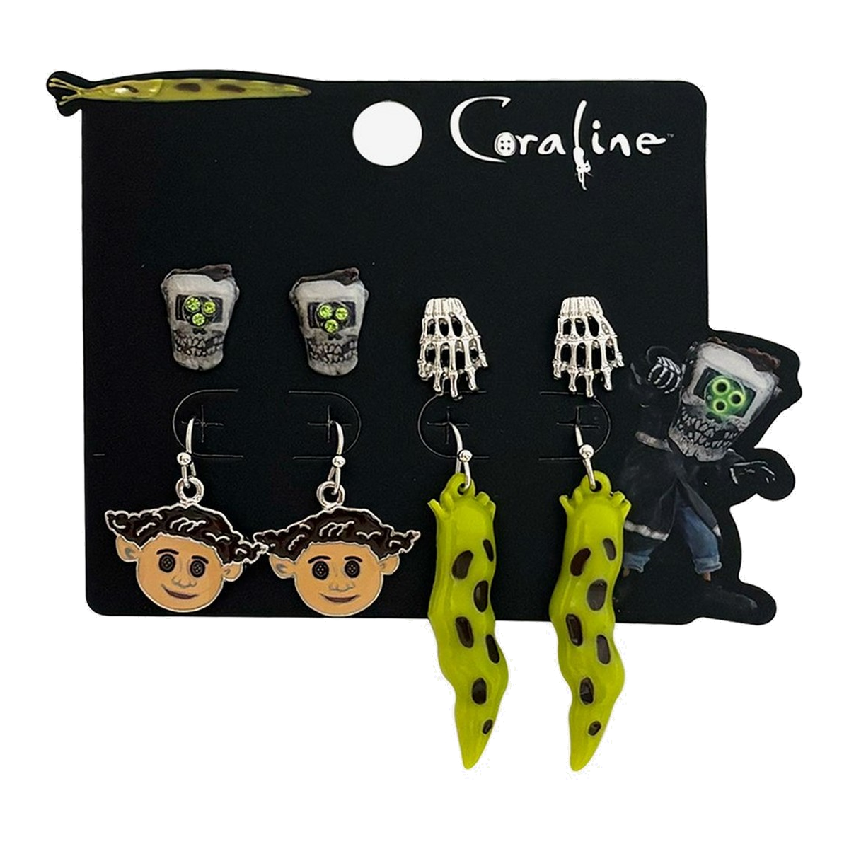 Set de aretes Wybie – Coraline — vista 2