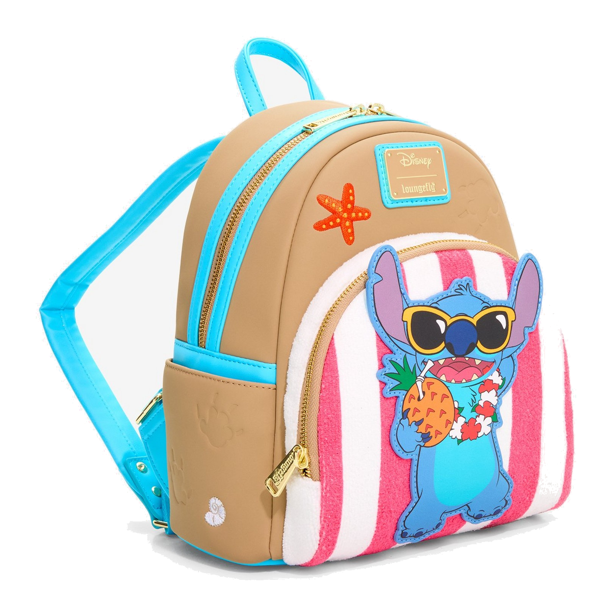 Mini mochila Toalla de Playa Stitch – Lilo & Stitch – vista sobre lienzo blanco 1200 × 1200