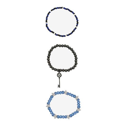 Set de pulseras con cuentas Llave y Estrella – Coraline — vista 1