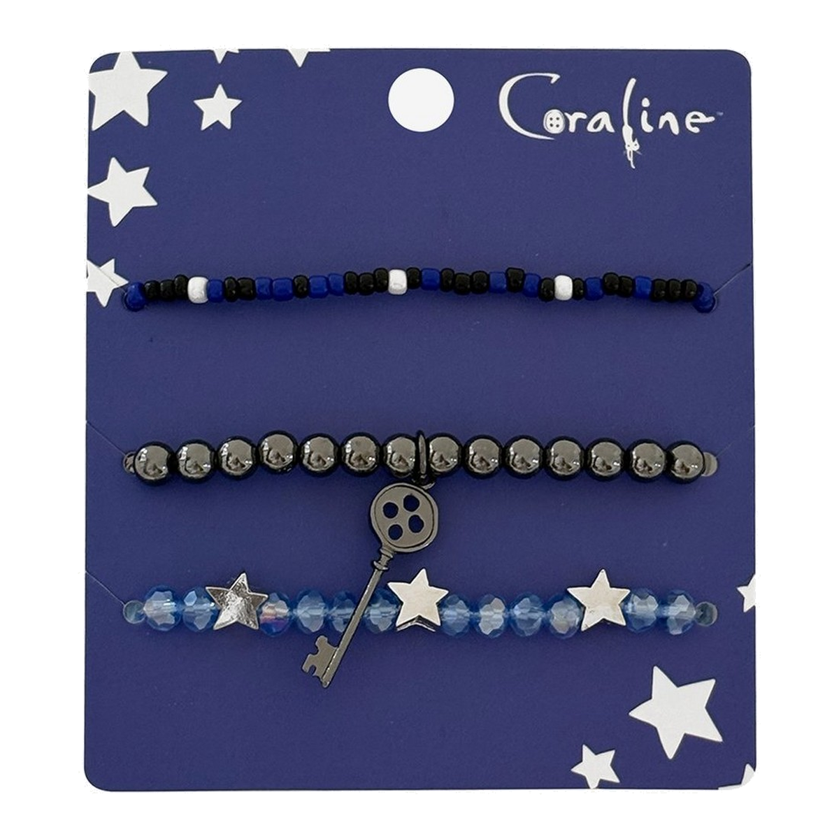 Set de pulseras con cuentas Llave y Estrella – Coraline — vista 2