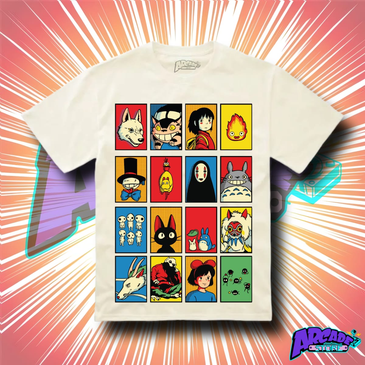 Playera Arcade Studio Ghibli Loteria
