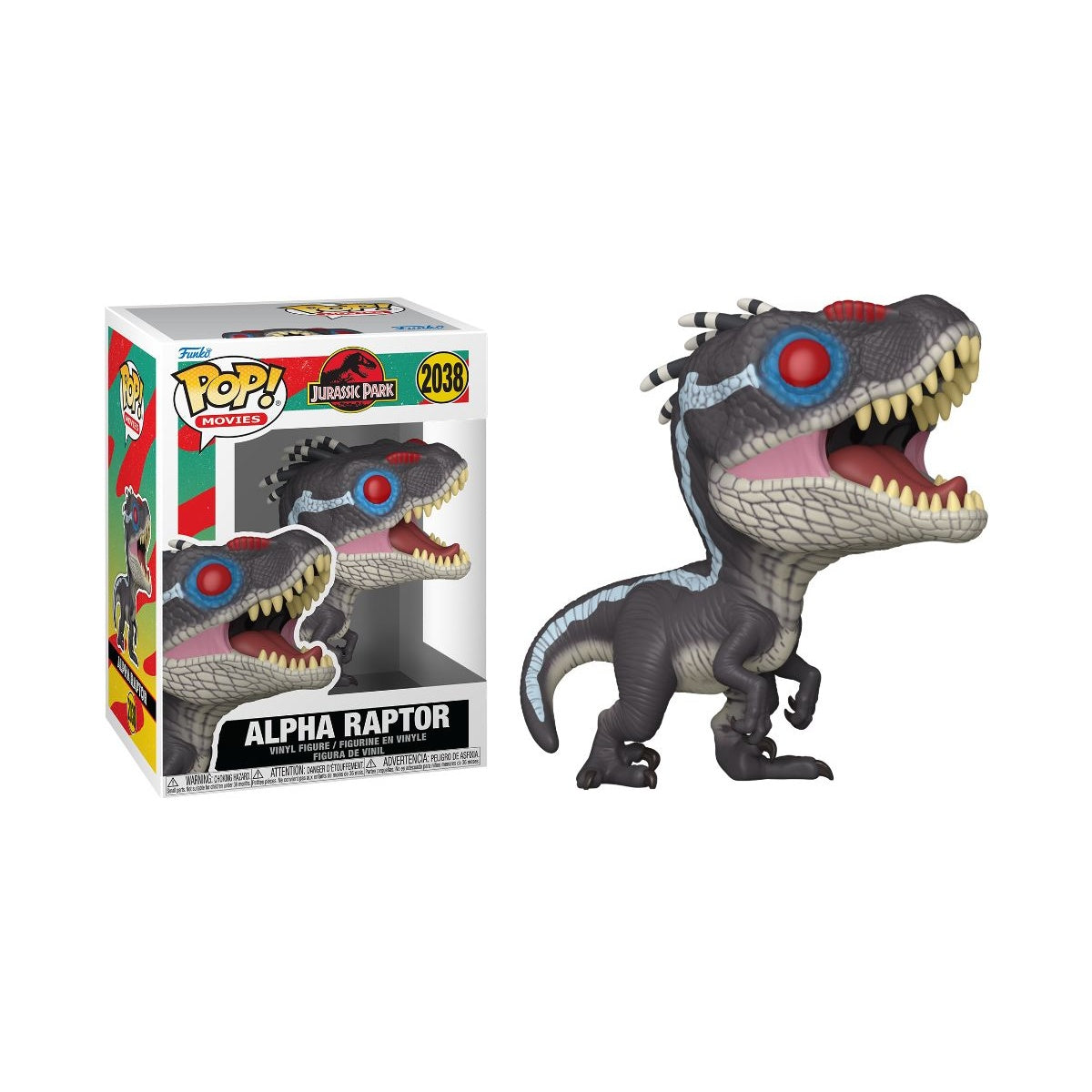 Funko Pop! Alpha Raptor #2038 — Jurassic Park — vista 3