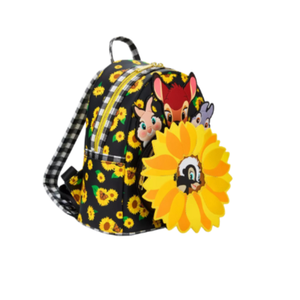 Mini mochila Loungefly Disney con personajes de Bambi y girasoles