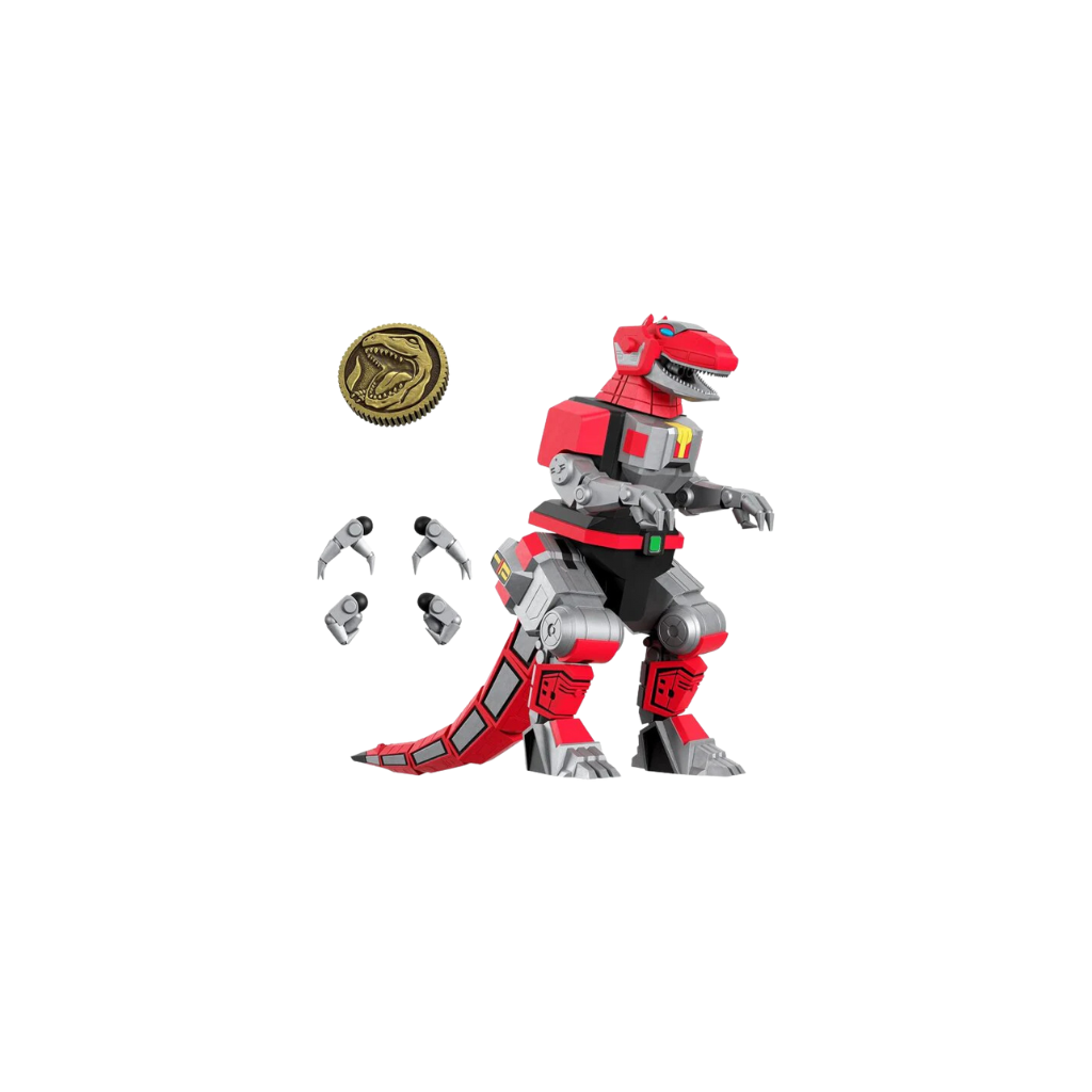 Mighty Mophin Power Rangers ULTIMATES Figura de acción de Tyrannosaurus Rex Dinozord