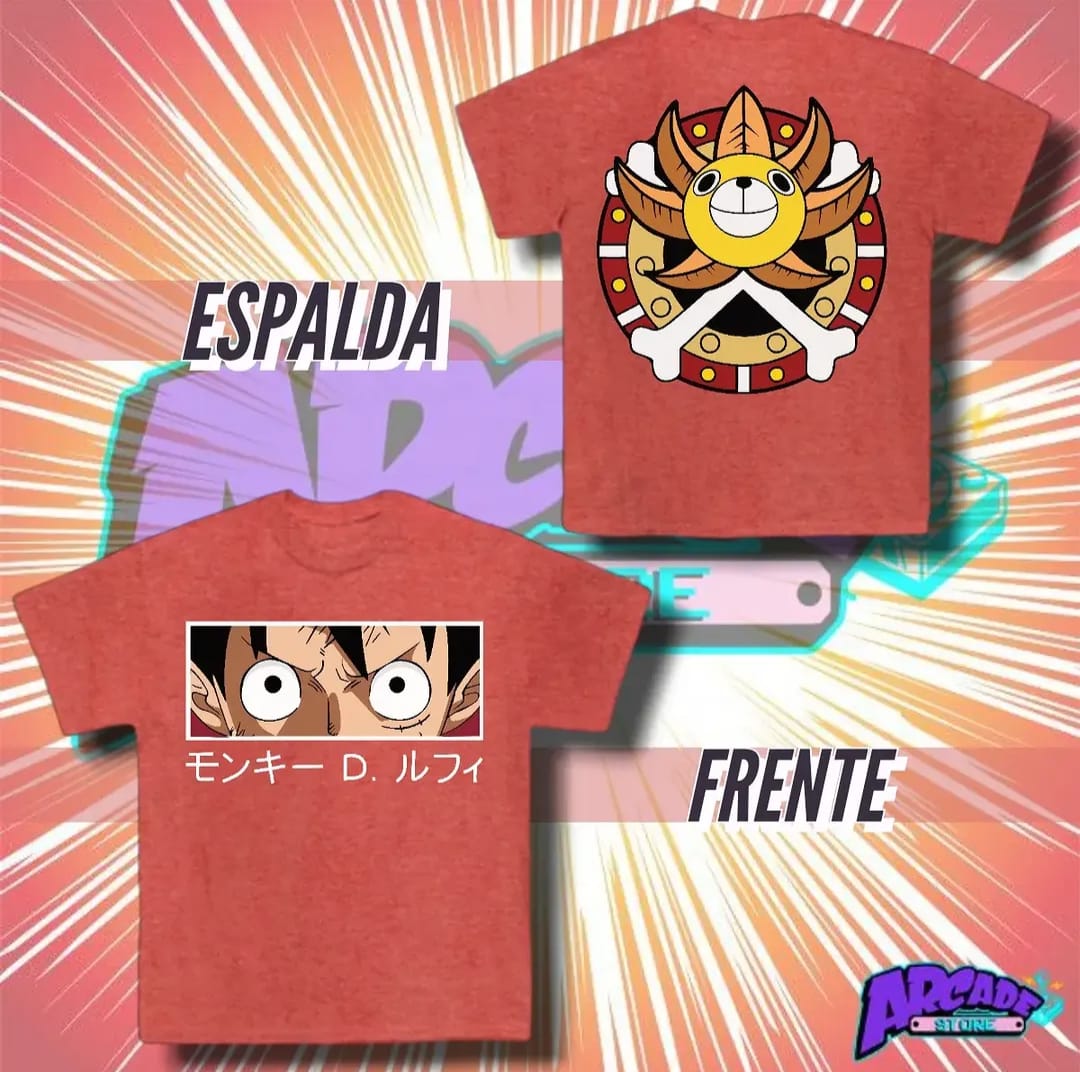 Playera Arcade Monkey D. Luffy Doble Estampado