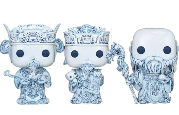Funko POP! Asia Three Immortals Set (Fu Lu Shou) Outer Box - American Wood Reface