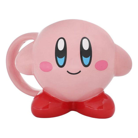 Taza figural de cerámica Kirby con zapatos rojos
